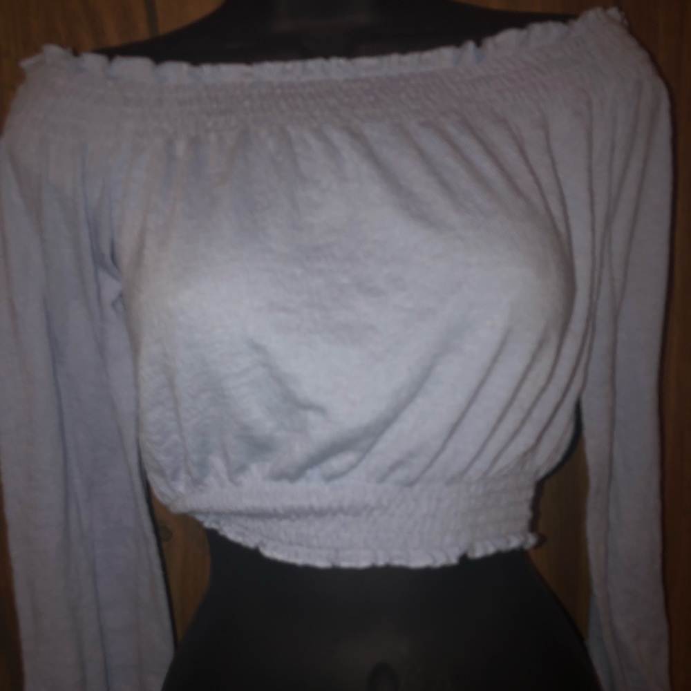 Thirfted Off-Shoulder Top